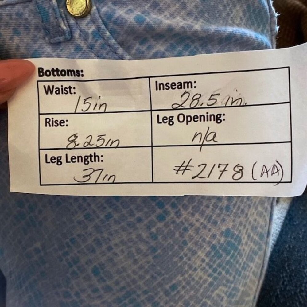 J. McLaughlin Lexi Snake Print Jeans Blue , Size 4 - Picture 8 of 11